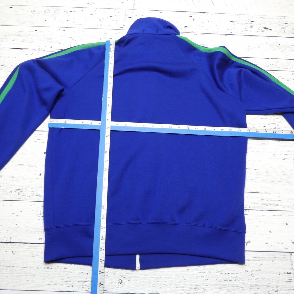 VINTAGE Izod Lacoste Tracksuit Mens XL Blue Acrylic Full Zip Embroidered Logo 80 - Picture 5 of 13